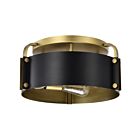 Satco 60-7840 Altos 3-Lights 180W Matte Black Semi Flush Mount