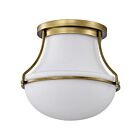 Satco 60-7861 Natural Brass 60W Flush Mount