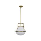 Satco 60-7863 Valdora 1-Light 60W Natural Brass Pendant