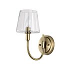 Satco 60-7881 Brookside 60W Vintage Brass Wall Sconce