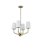 Satco 60-7884 Cordello 4-Lights 240W Vintage Brass Chandelier