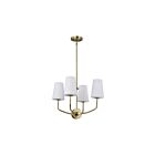 Satco 60-7884 Cordello 4-Lights 240W Vintage Brass Chandelier