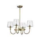 Satco 60-7885 Brookside 4-Lights 240W Vintage Brass Chandelier