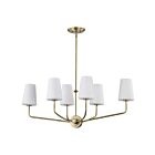 Satco Cordello 60-7886 6-Lights Vintage Brass Island Pendant Light