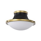 Satco 60-7905 Matte Black 60W Flush Mount