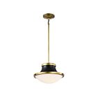 Satco 60-7907 Lafayette 1-Light 60W Matte Black Pendant