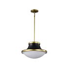 Satco 60-7908 Lafayette 3-Lights 180W Matte Black Pendant