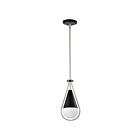 Satco 60-7912 Admiral 1-Light 60W Matte Black Pendant