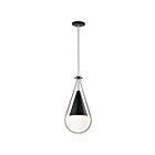 Satco 60-7913 Admiral 1-Light 60W Matte Black Pendant