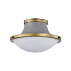 Satco 60-7915 Matte Gray 60W Flush Mount