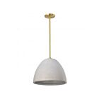 Satco 60-8003 Collins 60W Brushed Brass Pendant