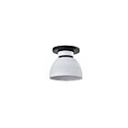 Satco 60-8011 Collins 1-Light 60W Matte Black Flush Mount
