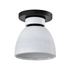 Satco 60-8011 Collins 1-Light 60W Matte Black Flush Mount