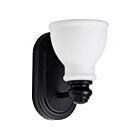 Satco 60-8021 Russel 1-Light 60W Matte Black Vanity Light