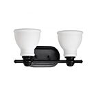 Satco 60-8022 Russel 2-Lights 60W Matte Black Vanity Light