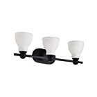 Satco 60-8023 Russel 3-Lights 60W Matte Black Vanity Light