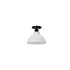 Satco 60-8025 Russel 1-Light 60W Matte Black Semi Flush Mount