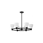 Satco 60-8027 Russel 6-Lights 60W Matte Black Chandelier