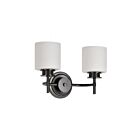 Satco 60-8032 Warren 2-Lights 60W Gun Metal Vanity Light