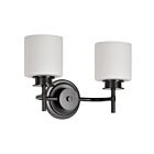 Satco 60-8032 Warren 2-Lights 60W Gun Metal Vanity Light