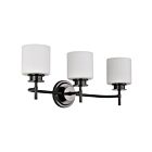 Satco 60-8033 Warren 3-Lights 60W Gun Metal Vanity Light