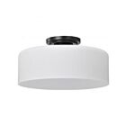 Satco 60-8035 Warren 1-Light 60W Satin White Semi Flush Mount