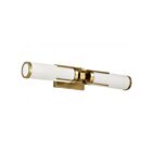 Satco 60-8042 Roselle 2-Lights 60W Natural Brass Vanity Light