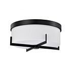 Satco 60-8054 Roselle 3-Lights 60W Matte Black Flush Mount