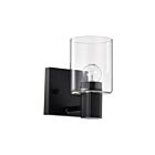 Satco 60-8061 Clarksville 1-Light 60W Matte Black Vanity Light