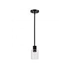 Satco 60-8064 Clarksville 60W Matte Black Pendant