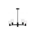 Satco 60-8066 Clarksville 5-Lights 60W Matte Black Chandelier