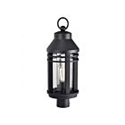 Satco 60-8105 Wilton 1-Light 100W Matte Black Post Light