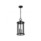Satco 60-8115 Broadstone 2-Lights 40W Matte Black Outdoor Hanging Lantern