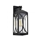 Satco 60-8122 Oaklyn 1-Light 100W Matte Black Outdoor Wall Lantern