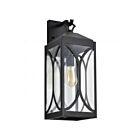 Satco 60-8123 Oaklyn 1-Light 100W Matte Black Outdoor Wall Lantern