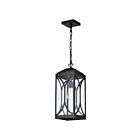 Satco 60-8125 Oaklyn 1-Light 100W Matte Black Outdoor Hanging Lantern