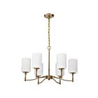 Satco 60-8206 Liam 6-Lights 60W Burnished Bras Chandelier