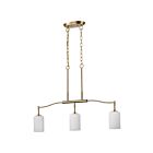 Satco 60-8208 Liam 3-Lights 60W Burnished Brass Pendant