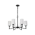 Satco 60-8216 Liam 6-Lights 60W Matte Black Chandelier