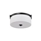 Satco 60-8217 Liam 3-Lights 60W Matte Black Flush Mount