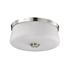 Satco 60-8220 Lune 3-Lights 60W Brushed Nickel Flush Mount