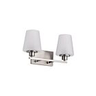 Satco 60-8222 Lune 2-Lights 60W Brushed Nickel Vanity Light