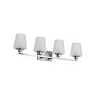 Satco 60-8224 Lune 4-Lights 60W Brushed Nickel Vanity Light