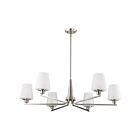 Satco 60-8226 Lune 6-Lights 60W Brushed Nickel Chandelier