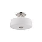 Satco 60-8229 Lune 3-Lights 60W Brushed Nickel Semi Flush Mount