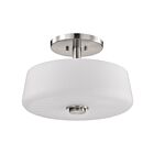 Satco 60-8229 Lune 3-Lights 60W Brushed Nickel Semi Flush Mount