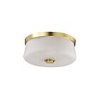 Satco 60-8230 Lune 3-Lights 60W Vintage Brass Flush Mount