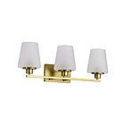 Satco 60-8233 Lune 3-Lights 60W Vintage Brass Vanity Light