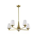 Satco 60-8235 Lune 5-Lights 60W Vintage Bras Chandelier