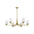 Satco 60-8236 Lune 6-Lights 60W Vintage Bras Chandelier